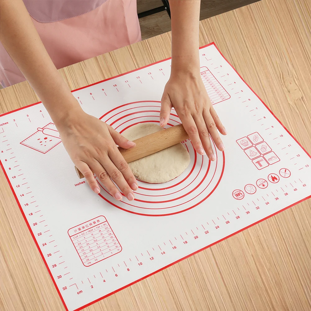 Silicone Baking Mats Sheet Pizza Dough Non-Stick Maker Holder Pastry Kitchen Gadgets Baking Tools Utensils Bakeware Accessories