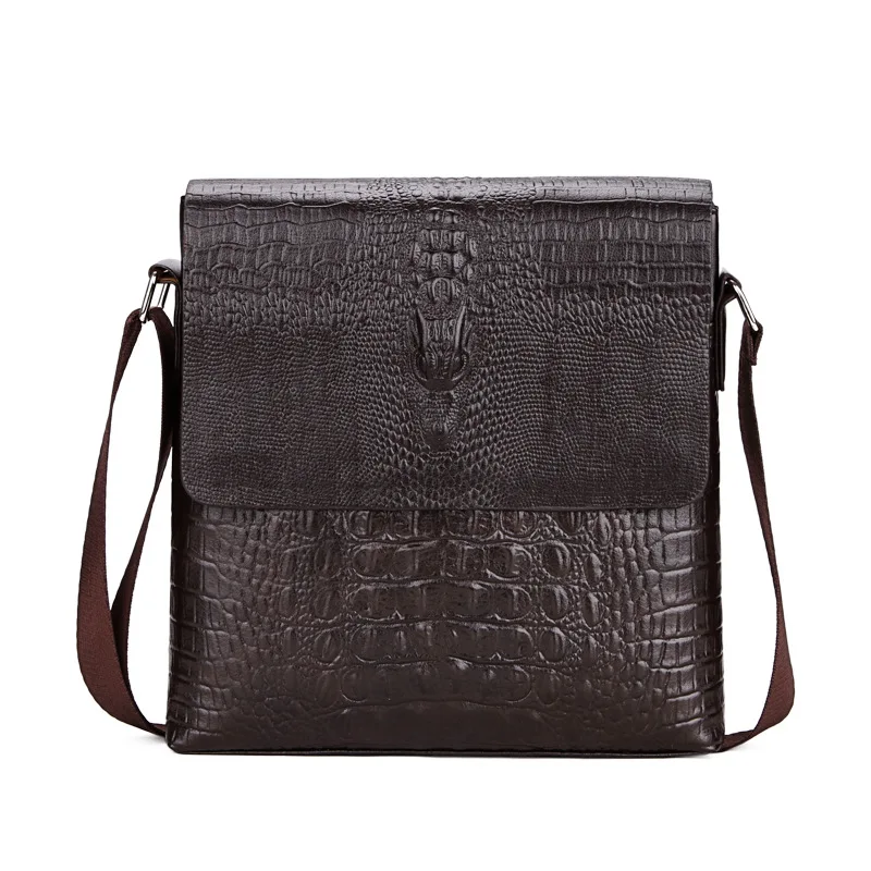 Crocodile Pattern Business Vertical Section PU Leather Korean Version Crossbody Shoulder Bags Briefcase 2201 25X27X5cm