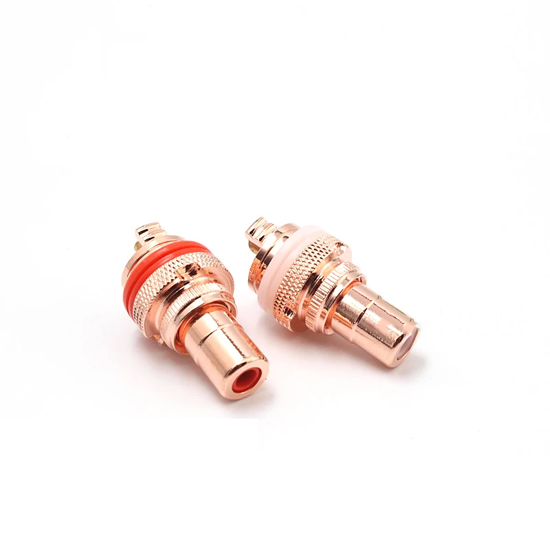 

Аудиофильские гнездовые разъемы RCA из чистой меди с позолоченными контактами (набор из 8 предметов) ​