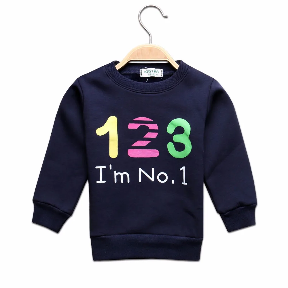 Sale Baby Boys Hoodies Letter Printed Sweater for Toddle Girls Warm Fleece Sweatshirt Children Pullover Outerwear Tops kids N302