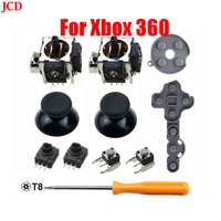 JCD 11 in 1 for Microsoft Xbox 360 Controller Analog Stick Sensor Potentiometers + Thumb Grips LT RT Trigger Switch Buttons