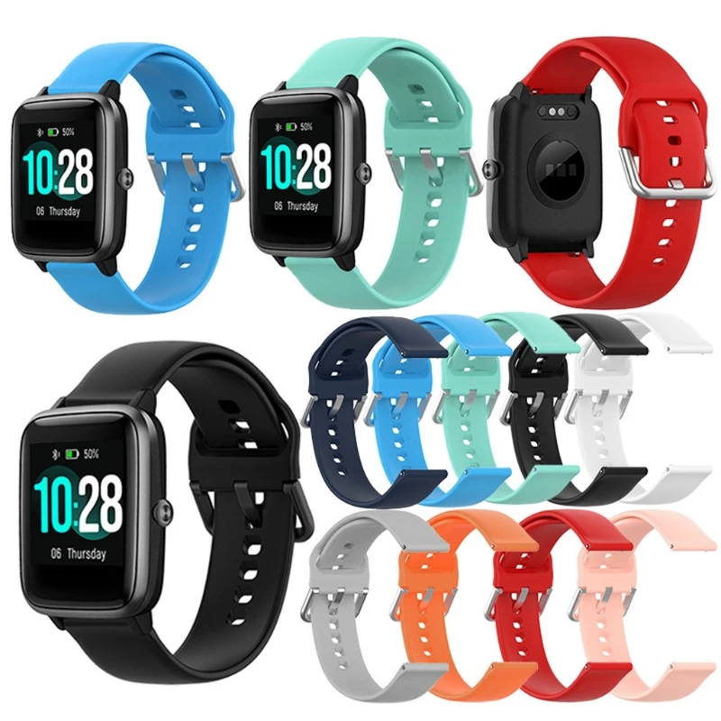 Silicone Replacement Watch Strap Compatible with ID205L Smart Watch Band Waterproof Adjustable Wrist Bracelets Watch