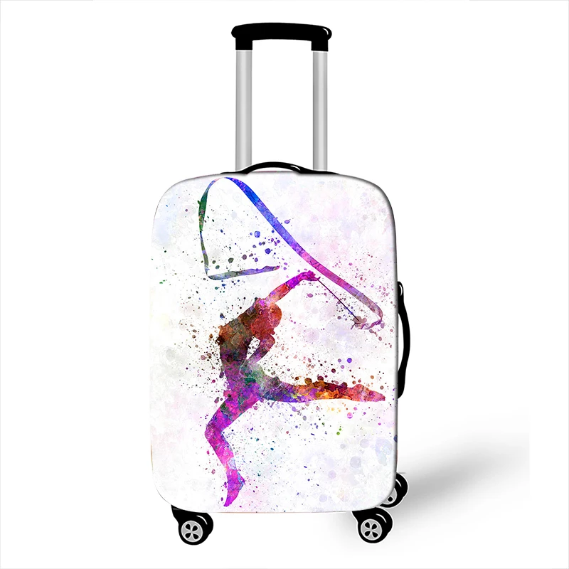 Rhythmic Gymnastics Art Print Luggage Cover Anti-dust Suitcase Protective Covers Travel Accessories Elastic Trolley Case Cover