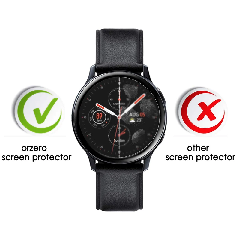 3D Full Screen Protector film for Samsung Galaxy Watch Active 2 40mm 44mm HD Anti-Bubble Soft Round Edge Screen Protector Cover