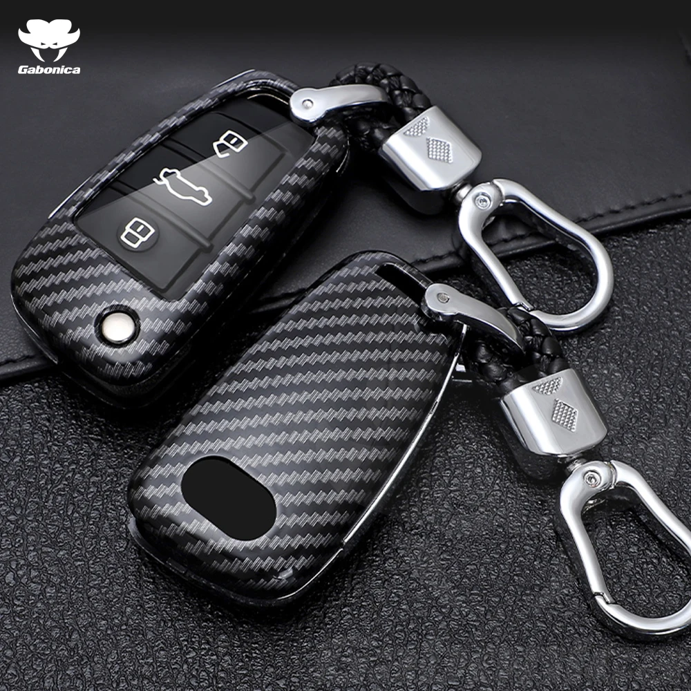 

Auto Car Styling Key Case For Audi A1 A3 A4 A5 Q7 A6 C5 C6 A5 Q5 8V Car Holder Shell Remote Cover Car-Styling keychain Colorful