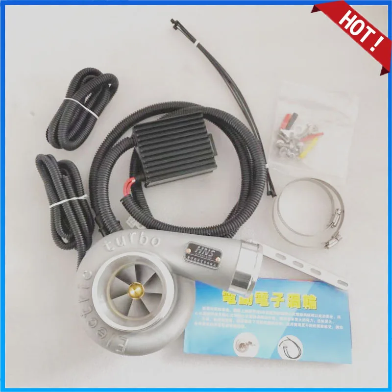 Electric Turbo Supercharger Kit Thrust Motorcycle Electric Turbocharger Air Filter Intake for all car improve speed