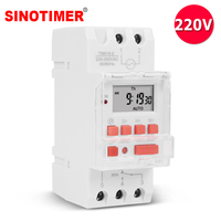 Heavy Duty 5000W 30A Weekly 7 Days Programmable Digital Time Switch Relay Timer Control AC 220V 230V Din Rail Mount