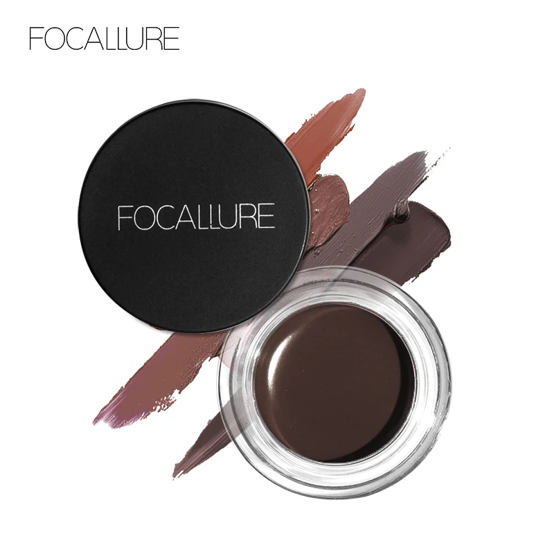 FOCALLURE-Gel liquide imperméable pour les yeux, crème pour les yeux, cosmétiques, longue durée, ensemble de maquillage pour les sourcils, plus brosse