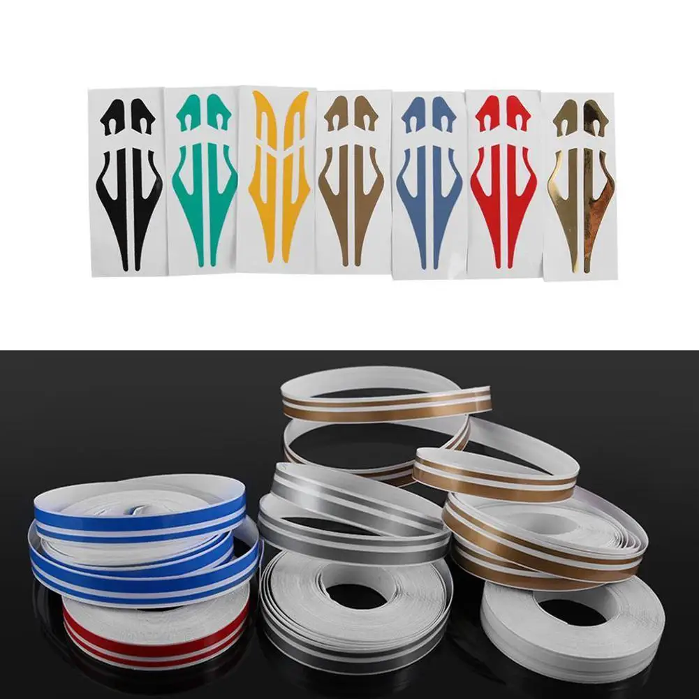 12mm Pin Stripe Pin Stripe Tape Decal Vinyl Car Stickers Gold Double Steamline Silver Motorcycle Car Accessory Line White