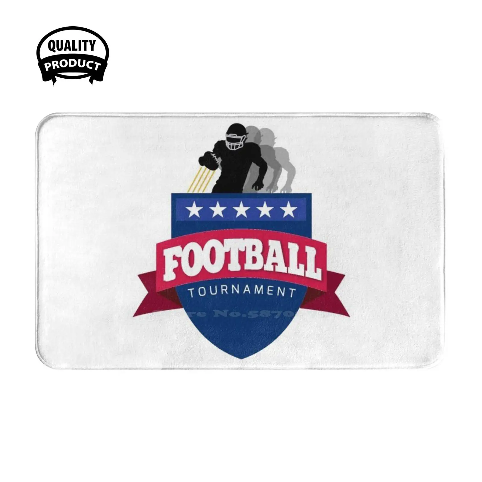 Football Tournament , Football Game , American Football Gold Medal 13 Soft Cushion Home Carpet Door Mat Car Rug Italian Rugby