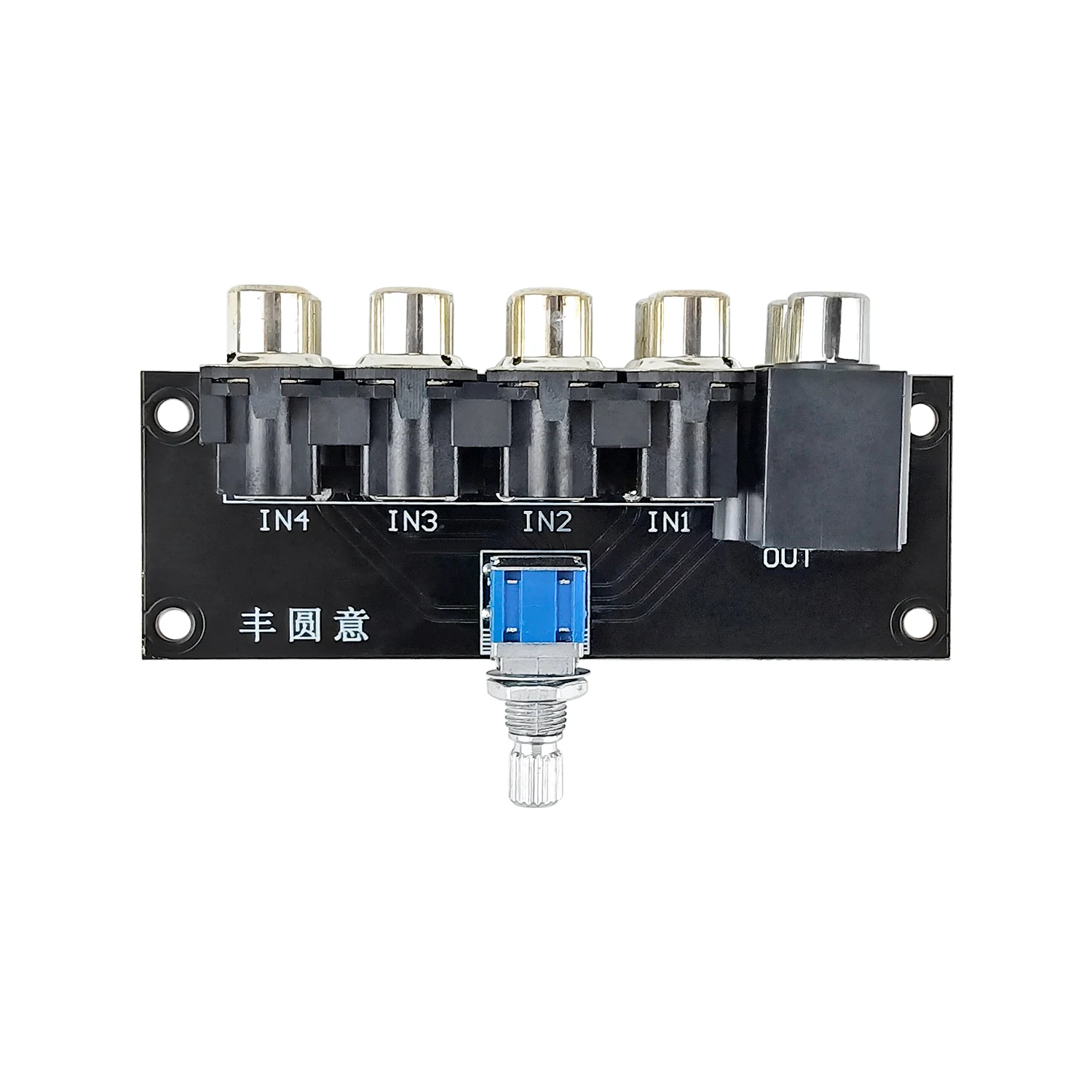 4-Way Dual channel Audio Signal Switching Board Stereo Sound Source Switcher Rotary Switch RAC Lotus Input 1PC