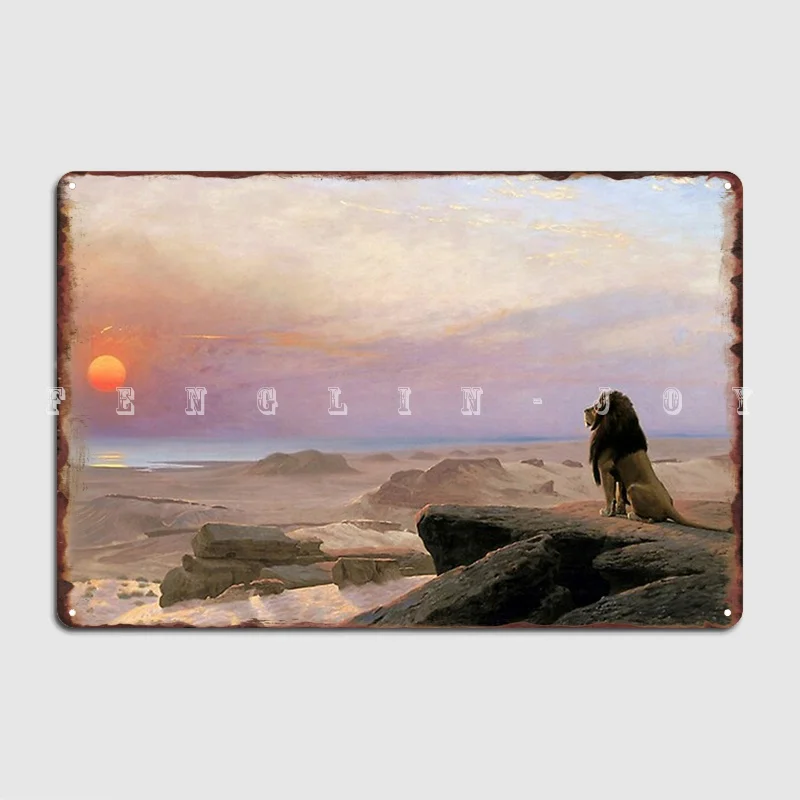 The Two Majesties Jean Leon Gerome 1883 Metal Sign Plaques Home Printing Cinema Living Room Tin Sign Poster