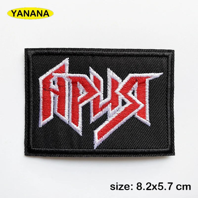 BAND ROCK MUSIC Iron On Patches Cloth Mend Decorate Clothes Apparel Sewing Decoration Applique Badges Heavy Metal