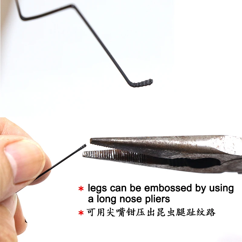 Royal Sissi legatura delle mosche gambe in plastica materiale realistico formiche e scarabeo gambe per legare le mosche per adulti gambe galleggianti per insetti terrestri