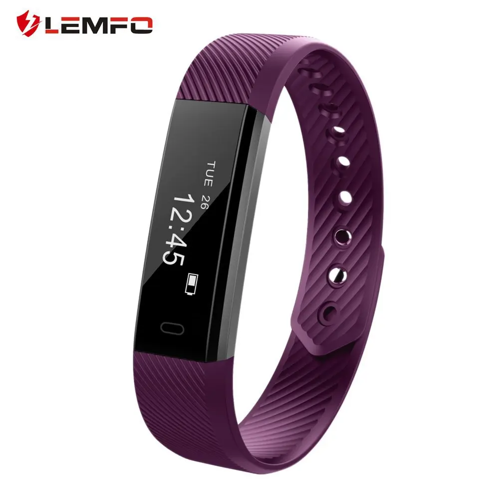 LEMFO ID115 Pedometer Sleep Monitoring Sport Alarm Clock Smart Bracelet Fitness Tracker for iOS for Android