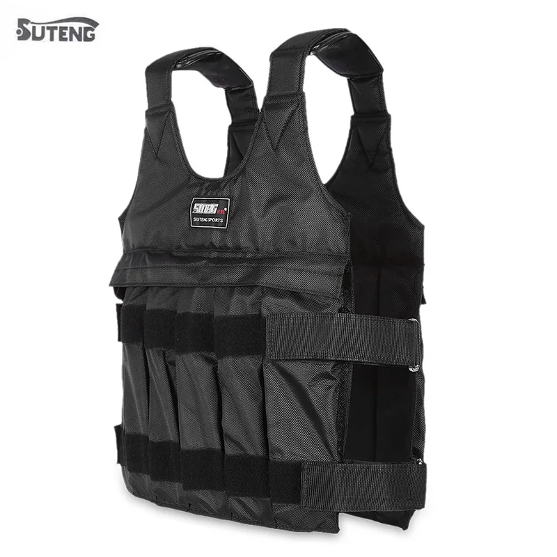 SUTENG-Loading Weighted Vest for Boxing Training, Workout Equipment, Adjustable Waistcoat Jacket, Sand Clothing, 20kg, 50kg