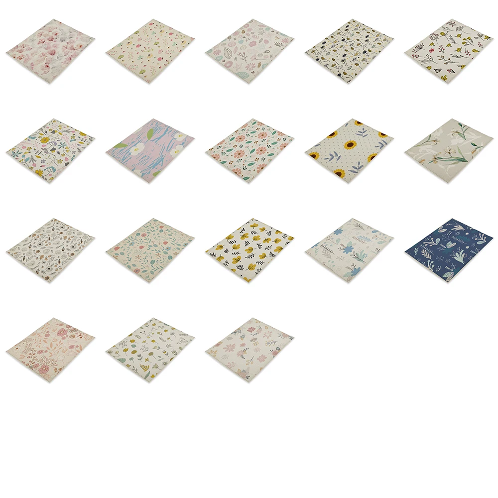 Flowers Floral Pattern Home Decoration Products Placemats   Pad on The Table Individual Tablecloth  Onderzetter Coasters Mats