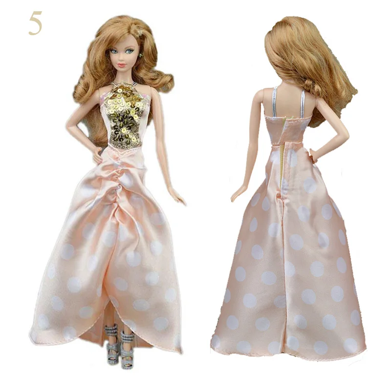 Robe longue à paillettes pour Barbie, robe en queue de poisson mince, vêtements de fête décontractés, mode dos nu, Ken Butter, cadeau, 1 ensemble