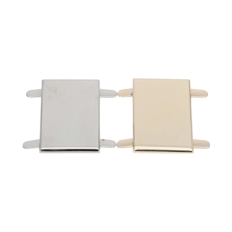 Polished Electroplated Leather Labels, Hardware Tags, Clothing, Luggage, Trademark, 40x25mm, 50 Pcs