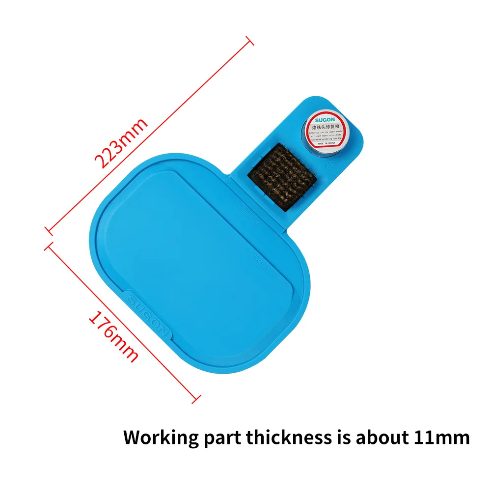 Sugon Insulation Soldering Mat Heat-Resistant Silicon Soldering Station With Cleaning Copper Brush For Microscope BGA Soldering