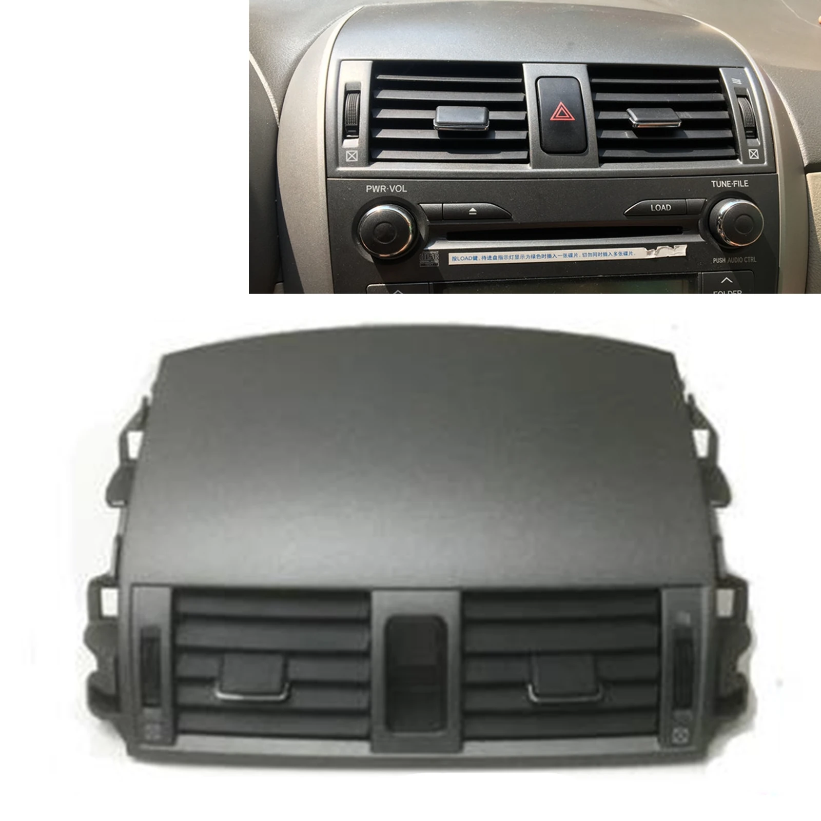 For Toyota Corolla 2007-2013 4 Door Sedan Front Center Air Conditioning Outlet Vent Assembly Dashboard Console A/C Dash Cover