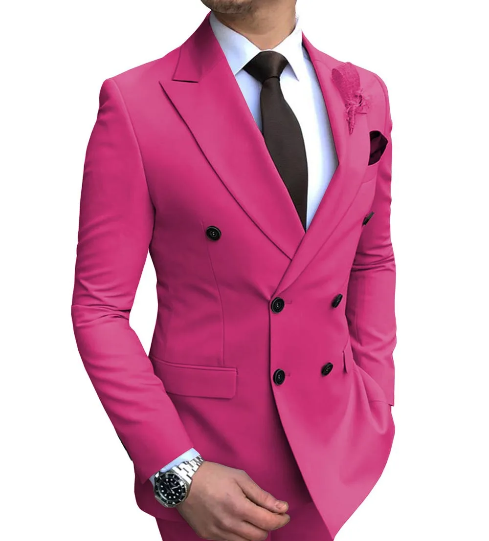 2024 New 1 piece Men\'s Blazer Suit Jacket Slim Fit Double-Breasted Notch Lapel Blazer Jacket for Weeding Groom（one blazer)