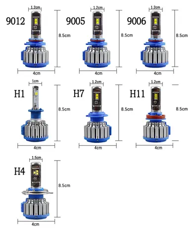 1 Set T1 Led H1 H3 H4 H7 H11 H13 9004 9005 9006 9007 881 Car Headlight Auto Fog Lamp 35W 3500LM Automobile Bulb White 6000K 10 best sales led t1 - №3