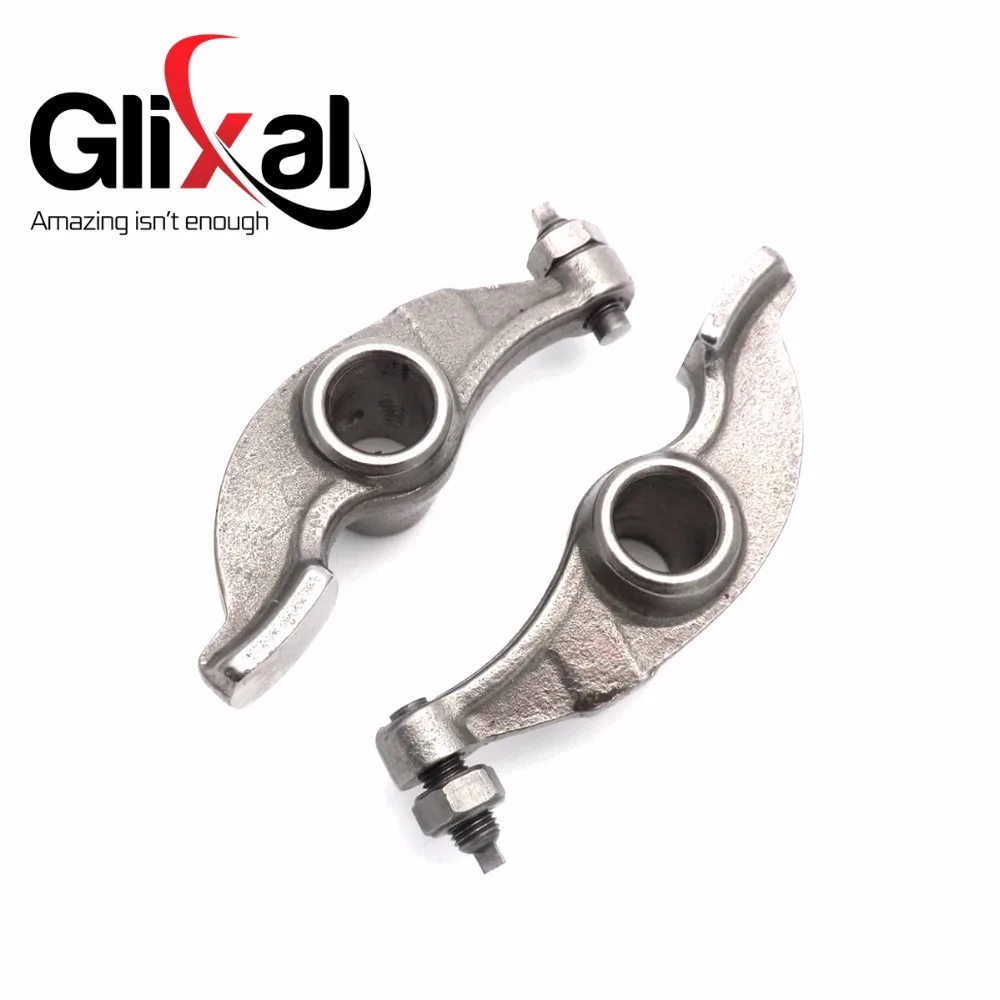 Glixal GY6 125cc 150cc Cylinder Head Valve Rocker Arms for 152QMI 157QMJ Go-Kart ATV Quad Scooter Moped Engine