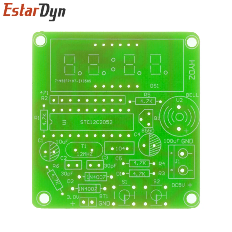 AT89C2051 Digital 4 Bits Electronic Clock Electronic Production Suite DIY Kit Learing Kit for Arduino