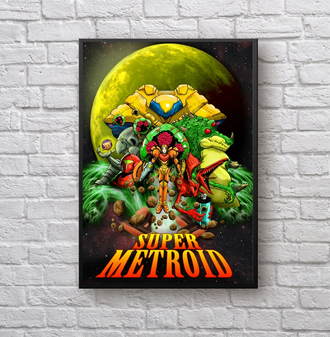 Super Metroid Game Poster Home Wall Painting Decoration (No Frame)