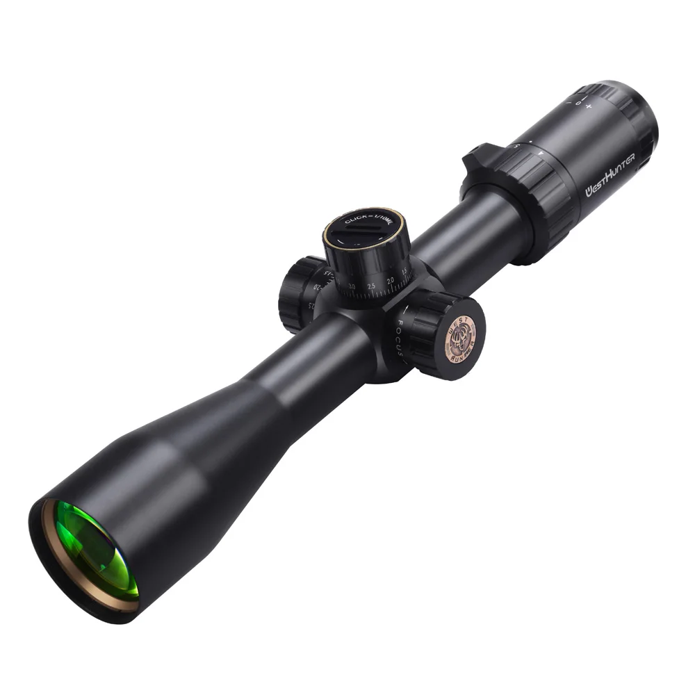 Imagem -03 - Westhunter hd 416x44 Ffp Riflescopes Primeiro Plano Focal Caça Scope Grande Roda Lateral Tactical Viseiras Bloqueio Redefinir Fits. 308 Vitória