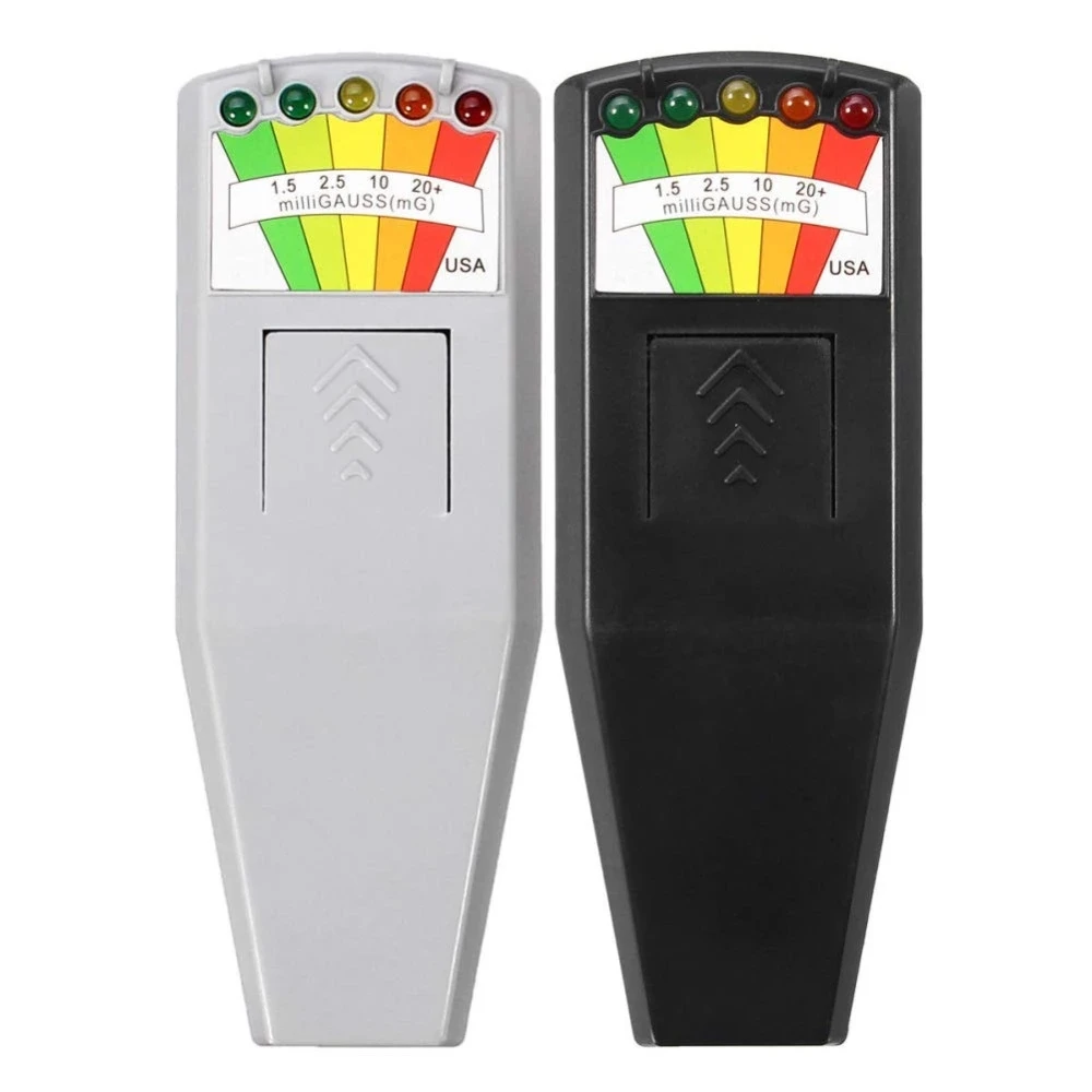 KII K2 Electromagnetic Field EMF Gauss Meter Ghost Hunting Detector Portable EMF Magnetic Field Detector 5 LED Gauss Meter