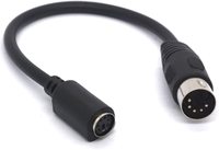 5 Pin DIN to PS/2 Cable Adapter, 5 Pin MIDI Male to 6 Pin Mini Din Female Adaptor for Mouser AT Keyboard