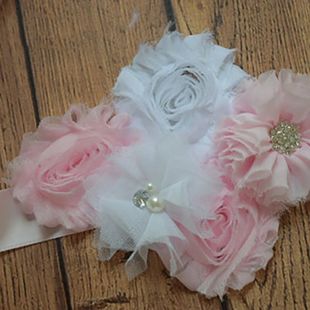 Decorative Flower Belt for Pregnant Women Photo Studio Photography Flower Girl Belt for Pregnant Women Sweet Pink Belt