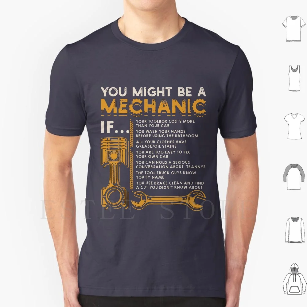 

You Might Be A Mechanic T Shirt DIY Big Size 100% Cotton Sister Star Sunglasses Technician Thanksgiving Tiger Uncle Usa