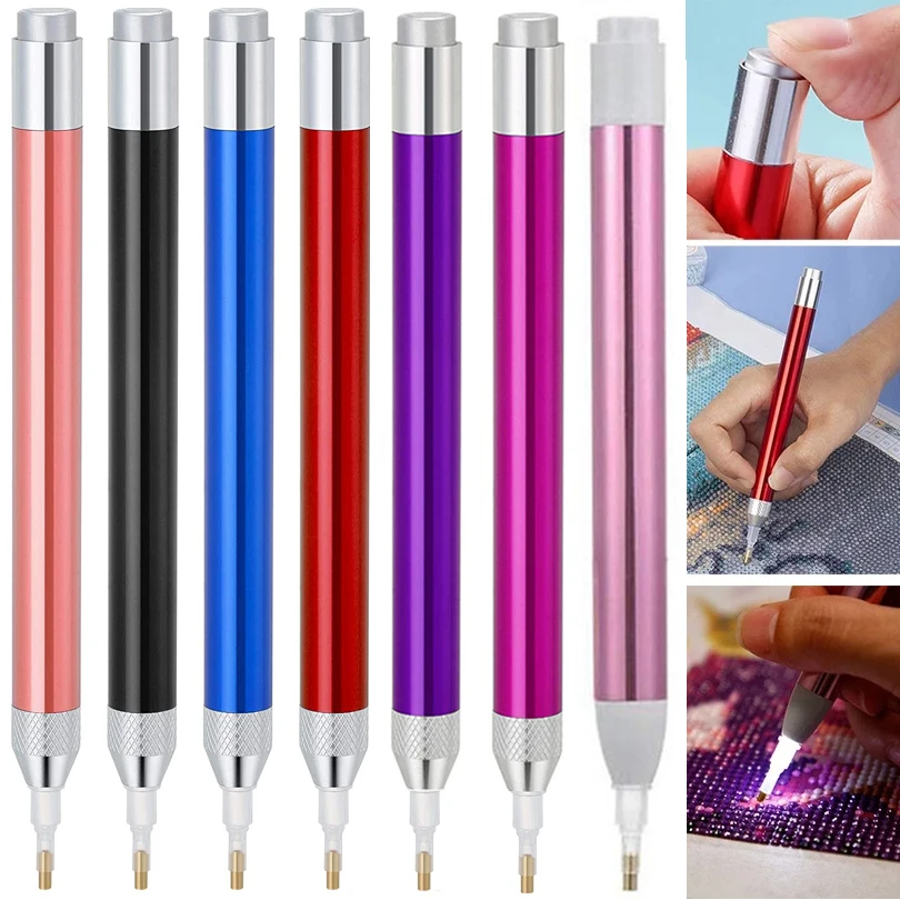 5D Point Drill Pen Diamond Painting Tool Crystal Lighting New Diamond Pens LED Drill Pens Diamonds Sewing Accessories DIY Crafts