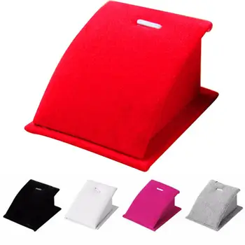 1 PC เครื่องประดับสําหรับเคาน์เตอร์แสดง Props จี้สร้อยคอโซ่ของขวัญ Organizer กํามะหยี่ MINI แบบพกพา Display Rack