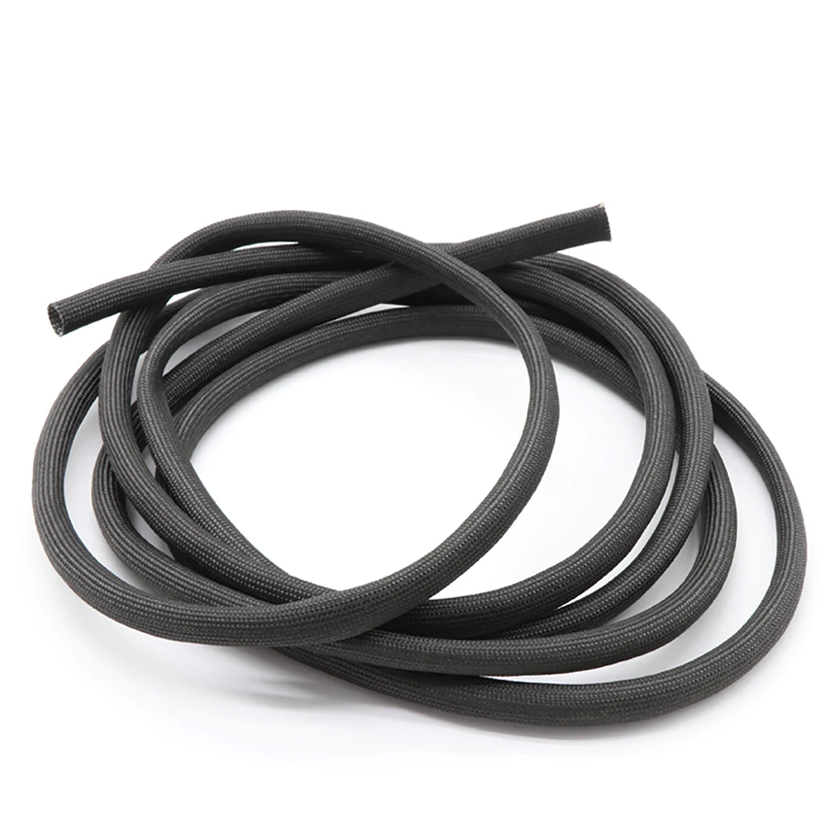 1/2/5M Diameter 1mm - 30mm Black Braided Soft Fiber Tubing Insulation Cable Sleeving Fiberglass Tube 600°C High Temperature