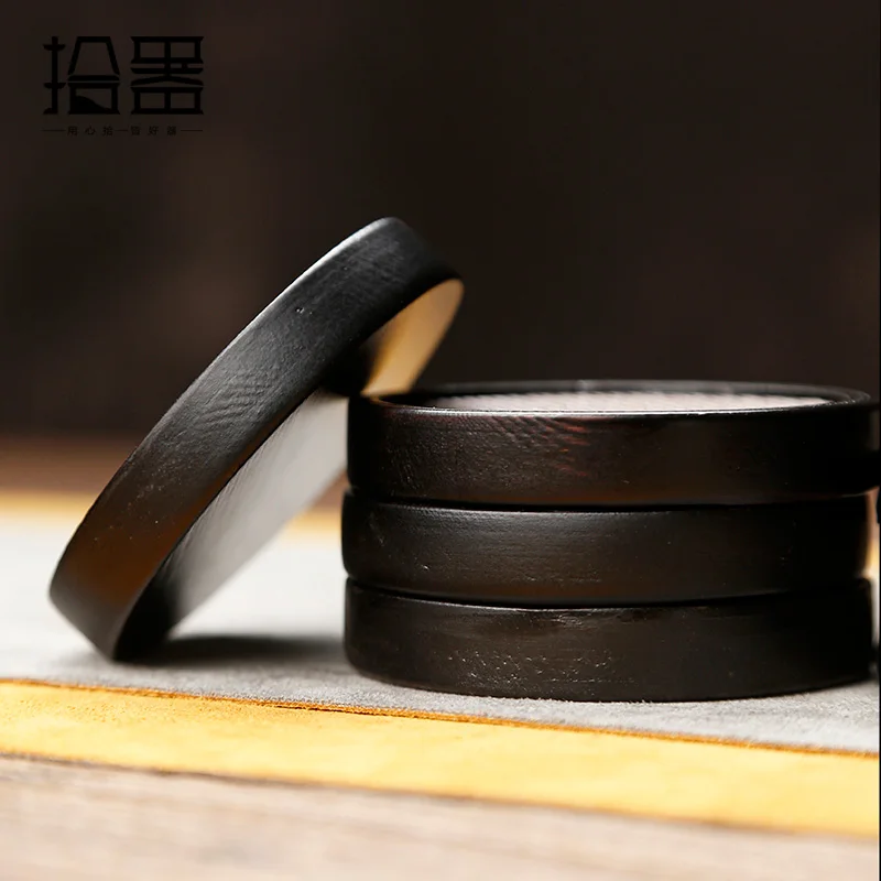 Japanese Burnt Tongmu Coaster Rattan Tea Cup Holder Pot Holder Pot Insulation Placemat Kung Fu Tea Set Tea Ceremony Accessories