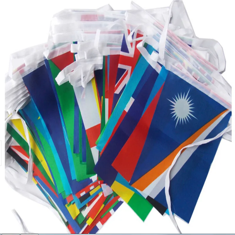 100 Countries String Flags Banner National World Hanging Flags Bunting Banner For Football Fans Party KTV Bar  Decorations