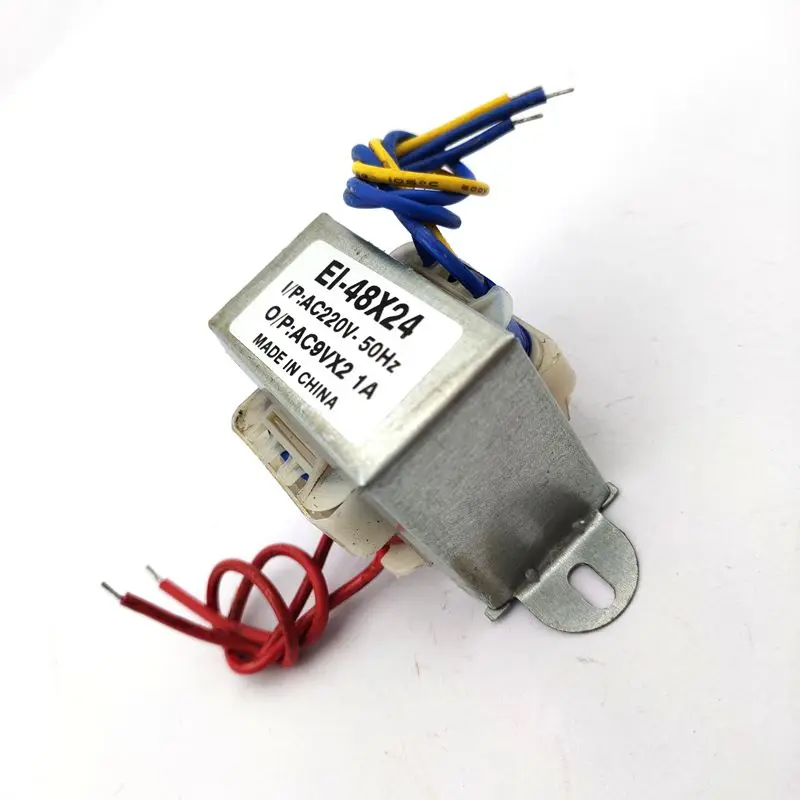 audio transformer 220V single turn dual 9V1A output AC AC power transformer electronic EI48*24 small audio speaker