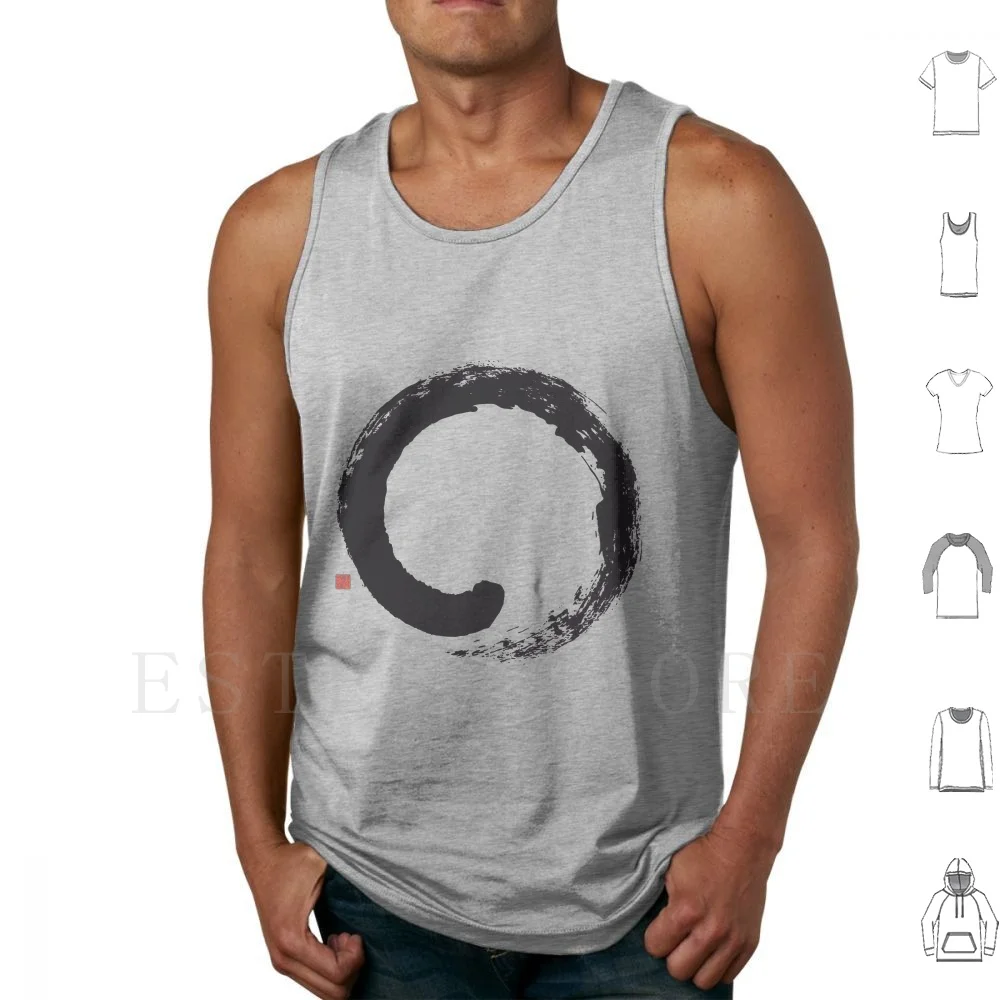 Ensō / Japanese Zen Circle Tank Tops Vest Sleeveless Enso Vector Feng Shui Fengshui Zen Buddhism Symbol Sign Asia Non