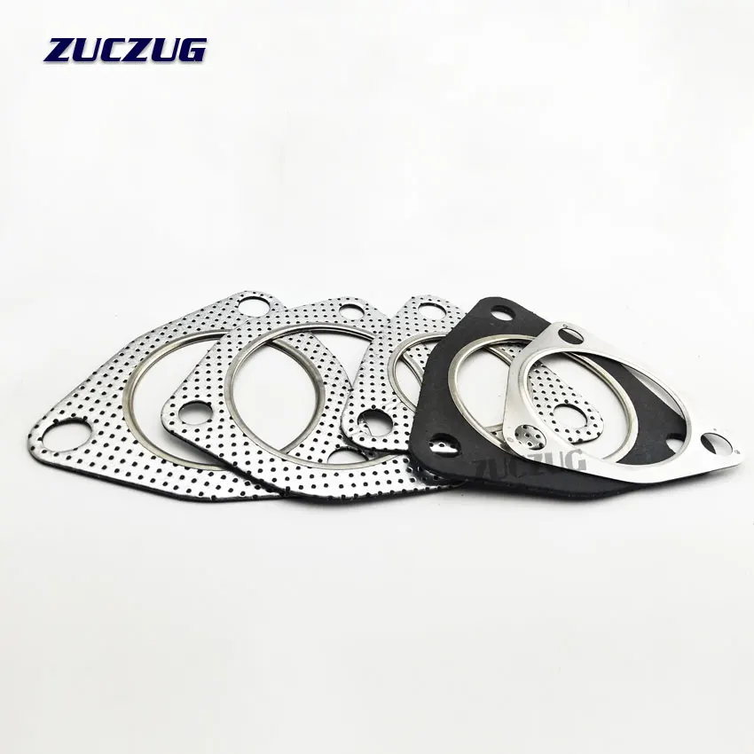 Exhaust Decat Pipe Flange Gasket 5pcs/Lot  Car Engine Exhaust Gasket/ Universal Exhaust Pipe Gasket with Three Holes