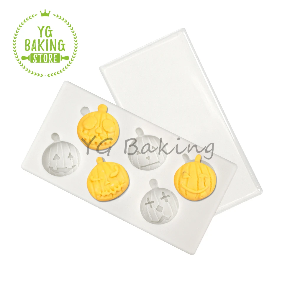Dorica Diy Halloween Pumpkin Silicone Cake Mold Chocolate Craft Soap Mould Fondant Cake Decorating Tool Kitchen Accessories