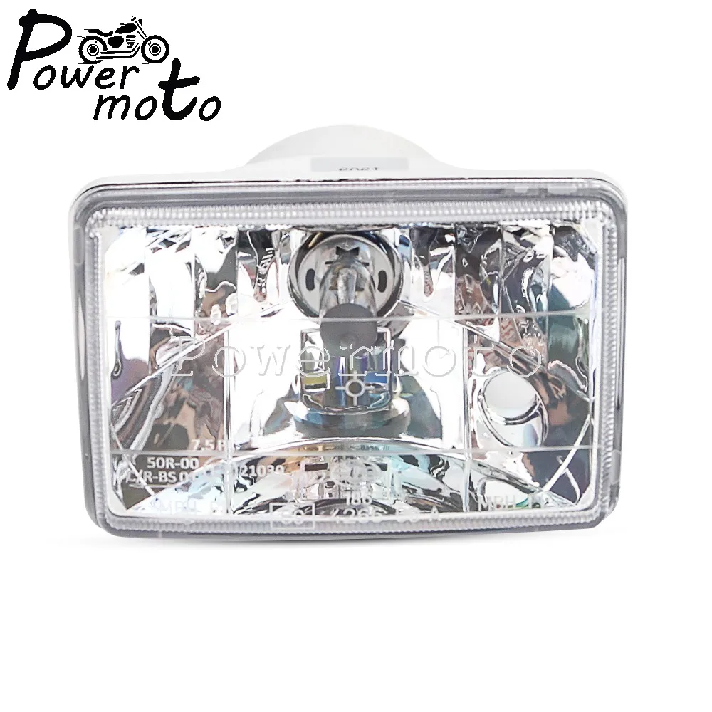 For S 150 S150 2007-17 Motorcycle Scooter Front Rectangle Headlight Halogen Headlamp E3 E-mark Hi/Lo Beam Clear Drving Lighting