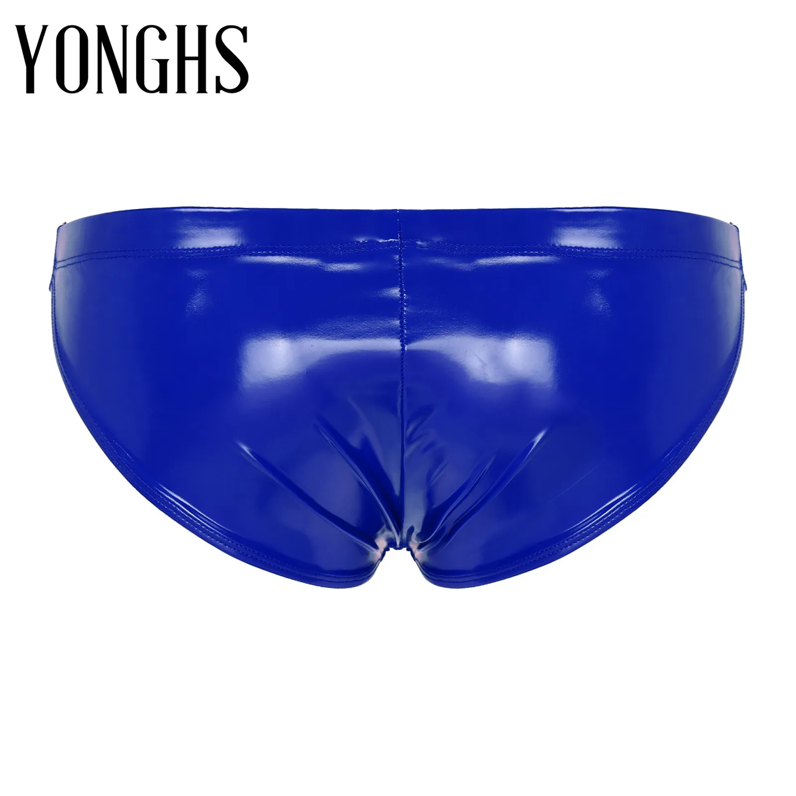 

Mens Lingerie Glossy Night Club Underwear Underpants Patent Leather Low Rise Briefs Jockstrap Wet Look Elastic Waistband Panties