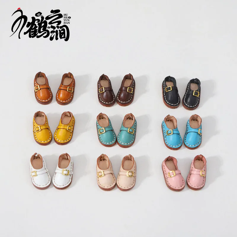 Mini Leather Shoes 1/6 1/8 Blyths Ob22 Ob24 Doll Shoes Toy Accessories 3.0 * 1.8cm