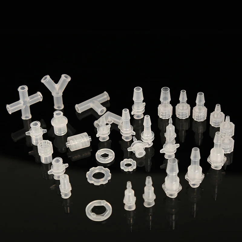 Standard Female Luer Bulkhead Fitting Medical Grade PP material for Flexible Tubing Connection