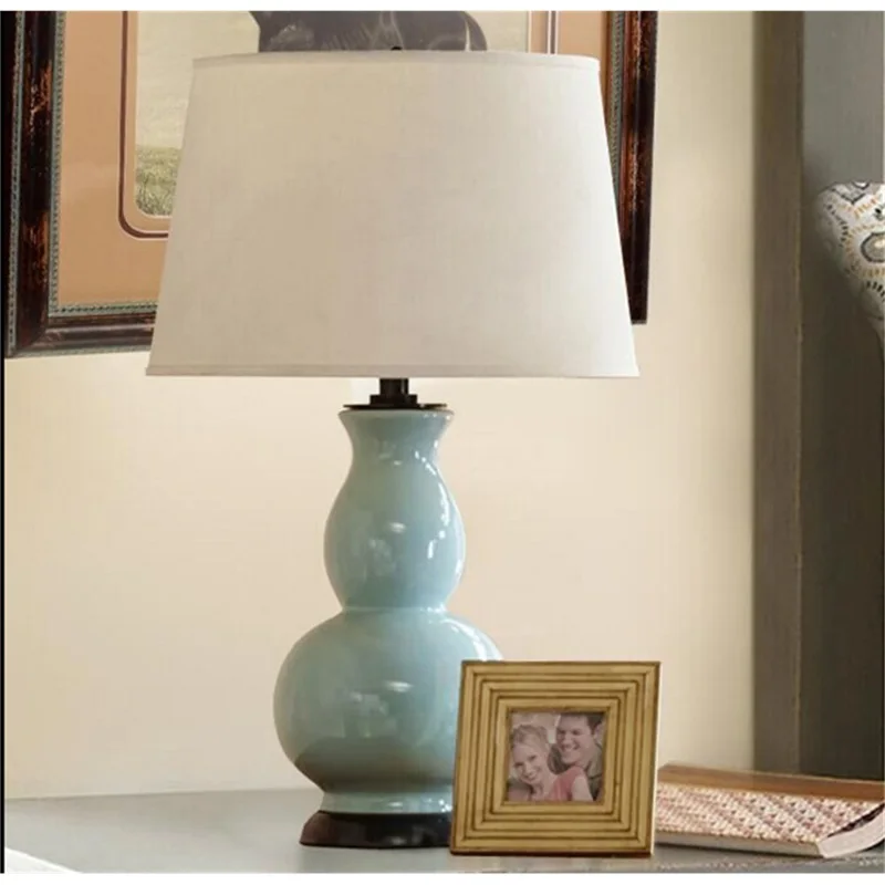 OUTELA Table Lamp Desk Ceramic Modern Office Luxury Decoration Bed LED Light For Home