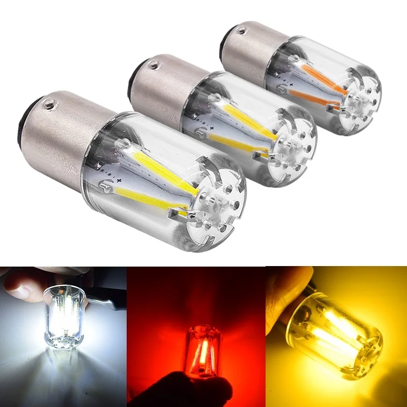 1pcs 1156 BA15S P21W Led Bulbs 1157 BAY15D P21/5W Car Turn Signal Lamp Red White Yellow Auto Brake Light Reverse Light LED 12V